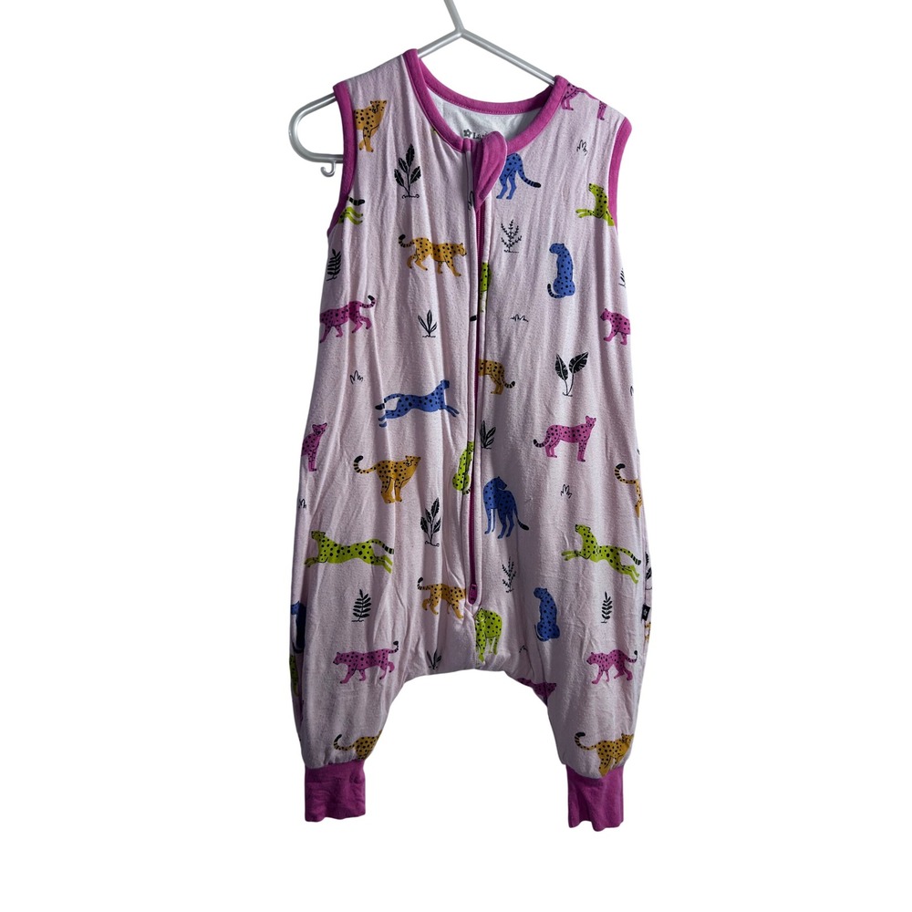 Larkspur Sleep Sack Size M Pink Leopard Cheetah Bamboo Viscose Kids